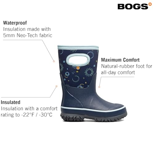 Image of BOGS Grasp Kids Waterproof Rain Boots, Insulated Winter Snow Boots