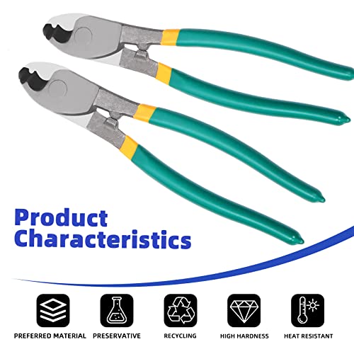 Glarks 8 Inch High Leverage Cable Cutter, Heavy Duty Wire Rope Cutter Sharp Cable Cutting Tool With Comfortable Grip For Aluminum, Copper, Communication Cable, Audio Wire, Bike Brake Cable (8 Inch) #TOP4