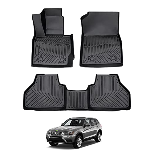 Cartist Compatible with Floor Mats BMW X3 F25 2011-2017 All Weather Floor Mat Carpet Protection TPE Odorless Heavy Duty Floor Liners