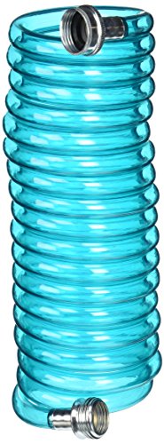 Plastair SpringHose PUW615B9-M-3OT-AMZ Light Polyurethane Lead Free Drinking Water Safe Marine/RV Recoil Hose, Blue Translucent, 3/8-Inch by 15-Foot