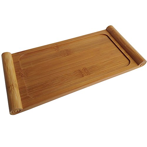 Arlai Serving Trays (10.63 X 5.12X0.39 Inch/Lxwxh) Tasteful Small Bamboo Gongfu Tea Table Serving Tray 27X13X1Cm #TOP14