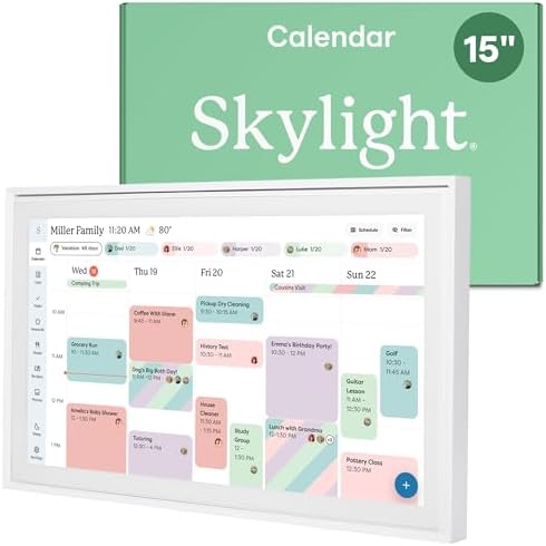 Skylight Calendar: 15-inch Digital Calendar & Chore Chart, Smart ...