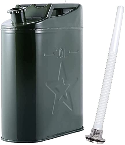 Bidon d'essence portable en métal réservoir de secours diesel 10L