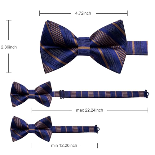 Image of YourTies Bow Ties for Men Pretied Bowties Solid Color Satin Bow Tie Formal Business Tuxedo Wedding Party Prom