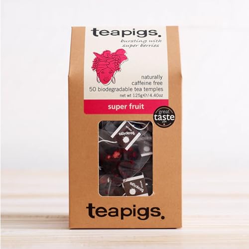 Tea Pigs Super Fruit Tea Made with Whole Fruit, Pack of 50