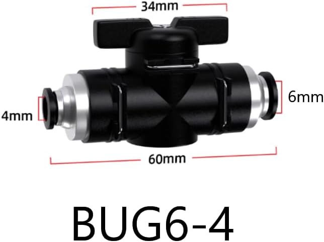 Reducing BUG Manual Valve, Pneumatic Pipe Valve,(1PCS) (BUG12-8)