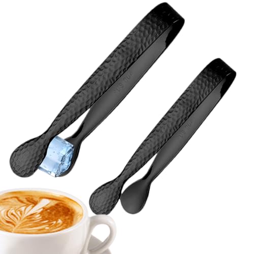 Ylnailky Tenazas Pequeñas Para Azúcar - 2 Piezas De Tenazas De Acero Inoxidable Para Bar | De Servir Para Hogar,Para Gelatinas Malvaviscos Hogar Bartender Restaurante Hotel Mesa De Comedor