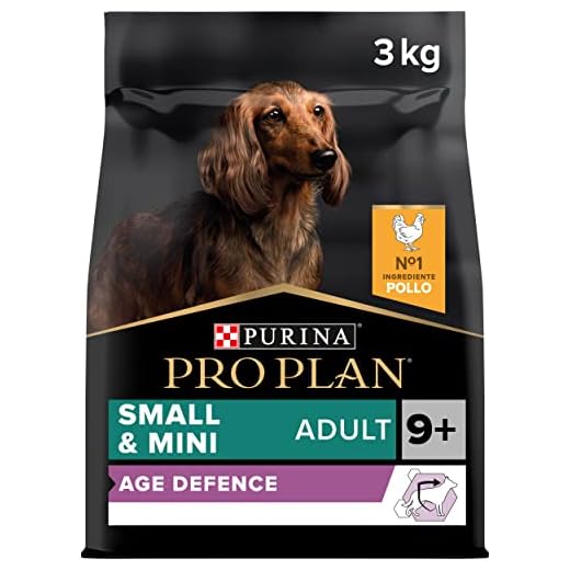 Purina Pro Plan Small Age+9 Pienso para Perro pequeño, Mini, Mayor, Senior con Pollo, 4 bolsas de 3kg