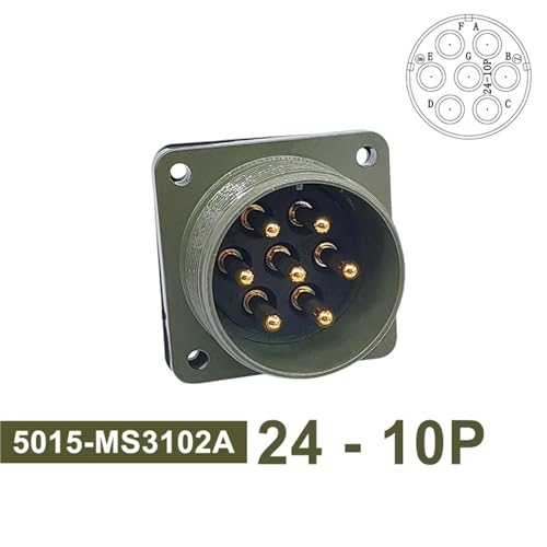 Conector circular MS3102A 24-10P MIL STD 5015 para panel industrial 2