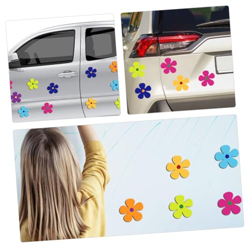 BESPORTBLE 24stücke Kühlschrank Magnete Mit Blumenmotiven Magnetische Aufkleber Für Türen Und Autos Dekorative Kühlschrankmagnete Aus Stabilem Harzmaterial