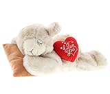 DolliBu Sleeping Sheep With Pillow I Love You Message Stuffed Animal 10 Inch, for Boyfriend or...