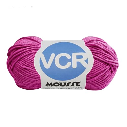 Image of VCR 4 Ply Dark Berry Purple Yarn, 100 Grams Hank, 190 Meters Length, Acrylic Ball for Crochet and Knitting, Soft Crosia Threads, Pack of 1 Yarn, Suitable for DIY Crafts