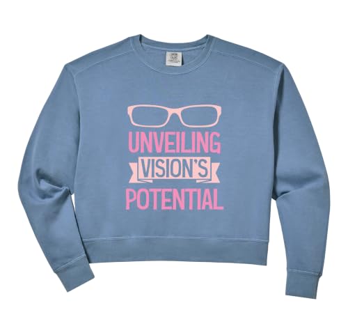 Women's Optician Accessories Optometrist Optometry Glasses Opticians Comfort Colors Crop Sweatshirt