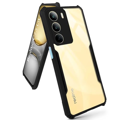 Image of Jkobi Back Cover Case for Realme C75 5G (Shockproof with Polycarbonate Clear Panel | Professional Black)