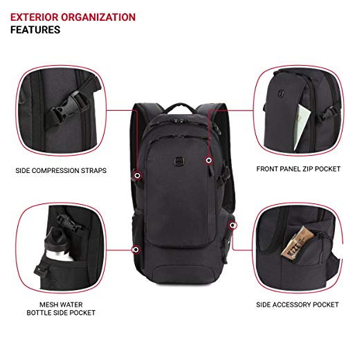 Swissgear 3598 Backpack Narrow Daypack, Dark Grey, 18-Inch #TOP2