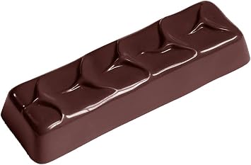 Chocolate World CW2363 Polycarbonate Candy Mold with 15 Enrobed-Bar Cavities, Each 26mm x 84mm x 20mm High