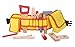 Price comparison product image Lelin Wooden Carpenter's Tool Belt with Wooden Tools - Pretend Play Builder Tool Belt Preschool Learning Toy - 16 pieces