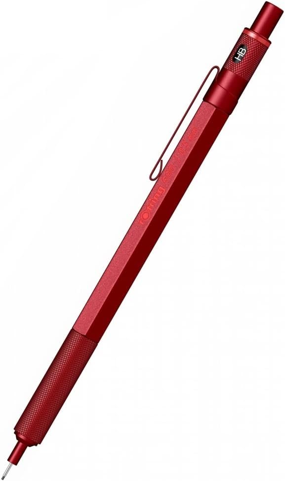 ROTRING 2119800 ROTRING 600 Mudder Red Mechanical Pencil, 0.5mm, Knock Type