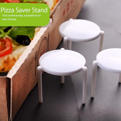 YARNOW 100 Stück Pizzatisch Box Ständer Pizza Box Pizza Saver Pizza Stativ Stack Pizzafuß Pizzastapler Pizzaabstandhalter Pizza Unterstützung für Zuhause Restaurant Catering Boxen