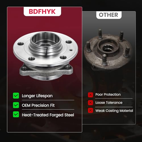 513194 1PC BDFHYK Wheel Bearing and Hub Front Compatible with Volvo S60 2001-2004 2 0L L5 Compatible with Volvo S60 2001-2005 2 3L L5 by BDFHYK - Used condition - Image 7