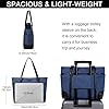 Chase Chic Laptop Handtasche Damen, Groß Wasserdicht 15.6 Zoll Laptop Tasche Arbeitstasche, Elegante Shopper Tote Bag für Business Büro Schule Einkauf Arbeit mit Gepäckband(Blau) #1