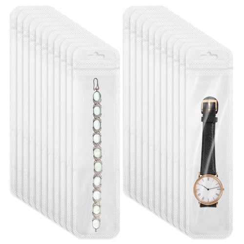 Image of 50Pcs Jewelry Packaging Bags, 2.16x8.66 Inch Transparent Lip Gloss Packaging Bags Resealable Pouch Zipper Storage Bags for Small Business Keychain Jewelry Candy Food