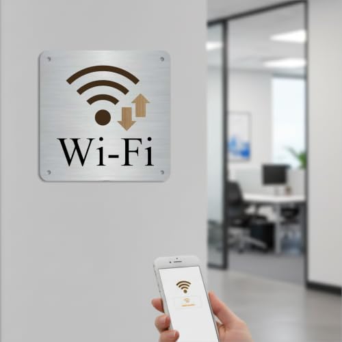 Image of Wi-Fi ZOUPLE Sign, 6 inchx6 inch, Dual Mount, JSL Brand Steel Laser Print