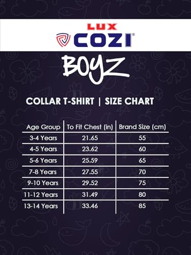 Image of Lux Cozi Boy's Polycotton Polo T-Shirt | Solid Collared Half Sleeve Tee for Kids | Soft Breathable Summer Wear | Casual Smart Polo T-Shirt | 3-14 Years