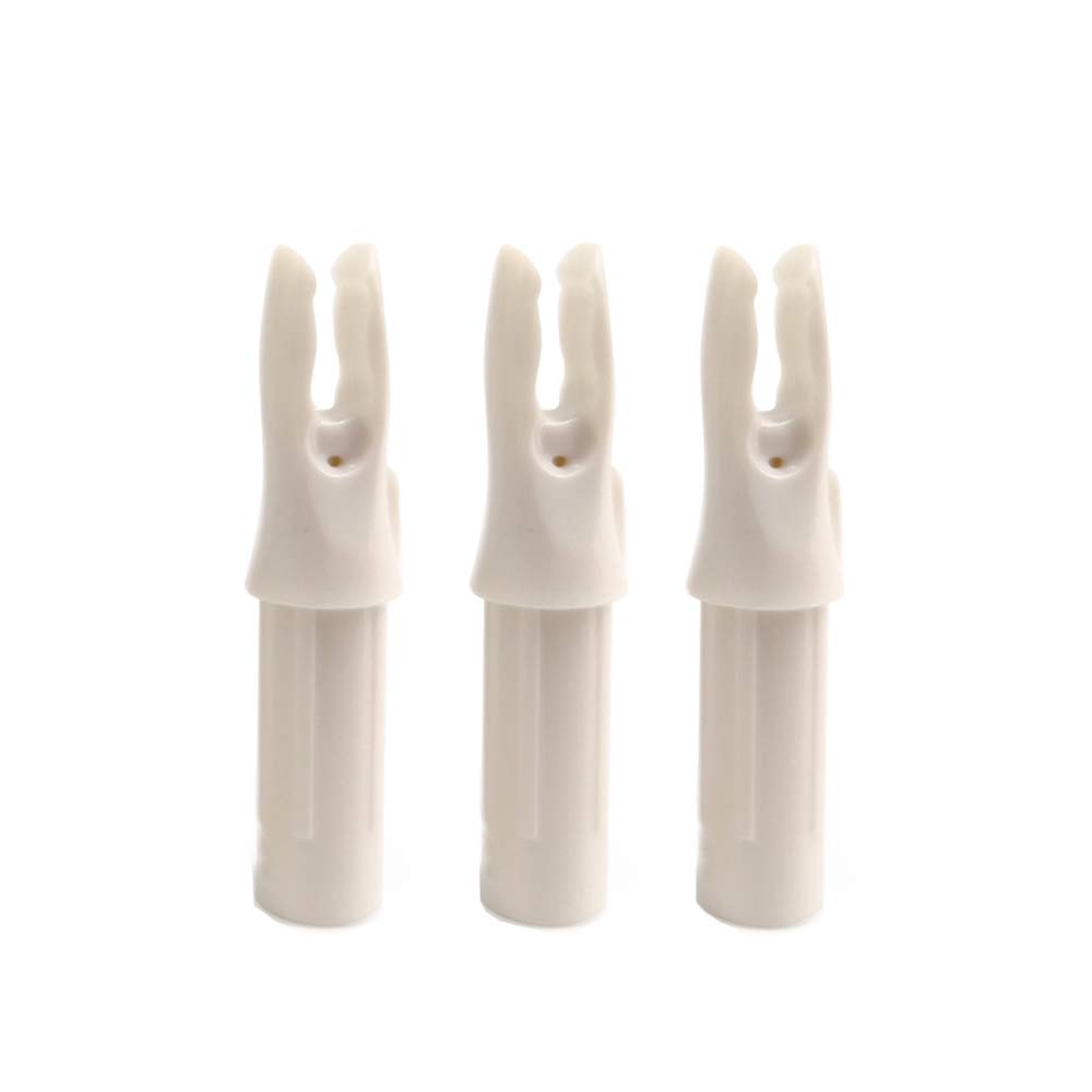 ZSHJGJR 50 Pieces Archery Arrows Nocks Plastic Arrow Cams Insert Tail Pin Replacement G Nocks for Arrows For Inner Diameter 6.2 mm Arrow Shaft Hunting Shooting Targeting (White) โ image 1