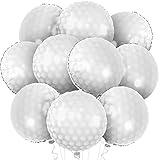 KatchOn, 18 Inch Golf Balloons Set - Big Pack of 10 | Golf Ball Balloons for Golf Party Decorations, Hole In One Birthday Decorations | Golf Mylar Balloons, Golf Themed Party Decorations | Golf Decor