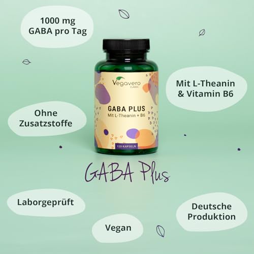 Gaba-Kapseln Vegavero 1000 mg Gamma-Aminobuttersäure pro Portion