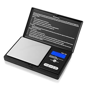 Weigh Gram Scale Digital Pocket Scale,200g x 0.01g,Digital Grams Scale, Food Scale, Jewelry Scale Black, Kitchen Scale With100g Calibration Weight