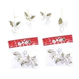 ARTIBETTER 12 Stück Transparentes Acryl Engel Hängeornament für Weihnachtsdeko Garten Balkon Haushalt