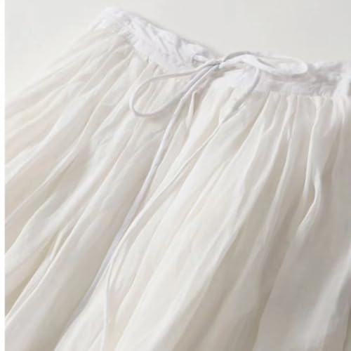 Casual Cotton Linen Summer Skirts for Women Flowy High Waisted A Line Long Skirt Lightweight Beach Dress4