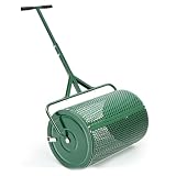 Kompost Streuer, 24 Zoll Torfmoos Streuer für Rasen und Garten, Mehrzweck Hofpflege Ausrüstung