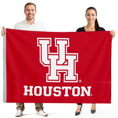 Houston Cougars Flag - NCAA Licensed - Nylon - 5' x 8'