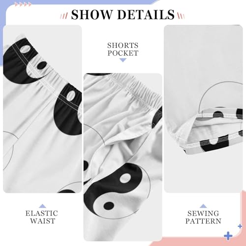 Yin Yang Symbol Lounge Pajama Pants Soft PJ Bottoms for Sleepwear Ages 6-14 Years4