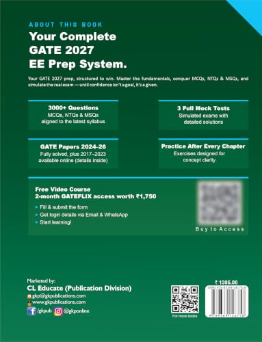 Image of GATE 2027 Electrical Engineering | Complete Study Guide with Theory, Practice Questions & Exam Strategy | By GKP