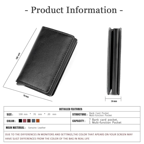 Pop up Card Wallet RFID Blocking Men Slim Metal Credit Card Holder Business Money Pocket Card Case for Men and Women (black)4