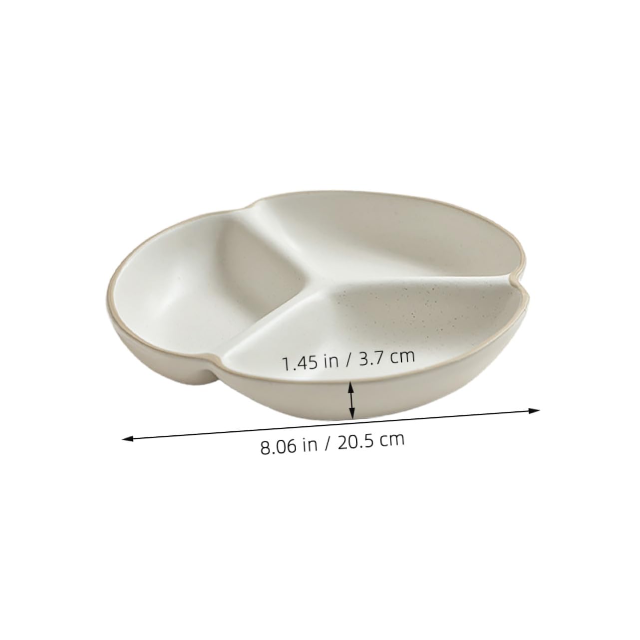 Healifty Assiette à Manger Divisée 3 Compartiments en Céramique Blanche