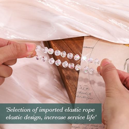 HANGINTHERE Stretch Beaded Crystal Bracelets for Women Trendy, With Velvet Jewelry Pouch, Valentine's Day Gift4