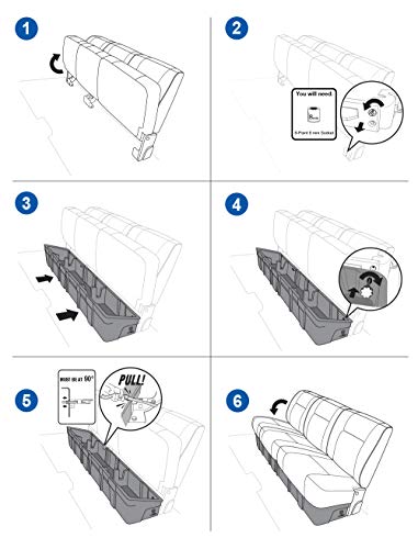 Tyger Auto Rear Underseat Storage Box Tg-Cb5F2228 Compatible With 2015-2023 Ford F-150; 2017-2023 F-250/F-350/F-450/F-550 Super Duty | Crew Cab | Not For F150 Xl & Xlt 300A Trims | Black Organizer #TOP6