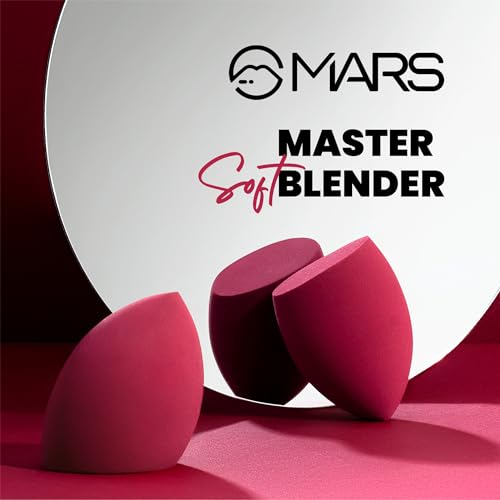 Image of MARS Master Blender for Makeup | Dual-Sided Excellence | Flat for Precision | Premium Material | Durable | Less Product Absorption | Slant Shaped For Even Application