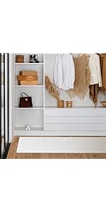 Tappeto In PVC A Rotolo OLIVO.shop - 50x800cm, Bianco, Antiscivolo, Lavabile, Per Cucina - Foto 3