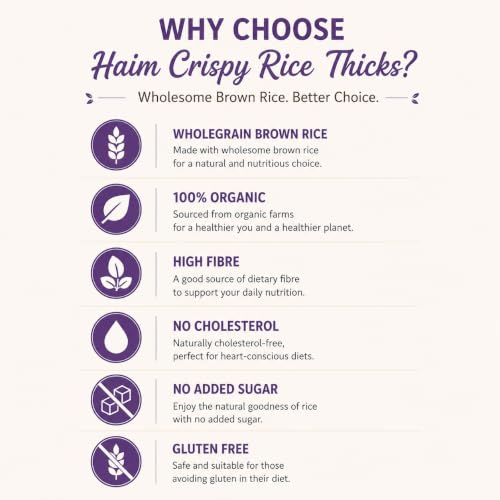 Image of HAIM Organic Crispy Rice Thick Wholegrain Brown Rice Cake With Quinoa & Chia Seeds | Gluten-Free Snack | Wholegrains | Healthy Snack (Pack of 1)