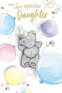 Me to You Tatty Teddy Daughter Birthday Card Under Balloons