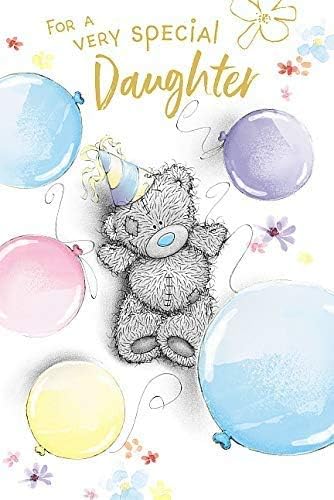 Me to You Tatty Teddy Daughter Birthday Card Under Balloons