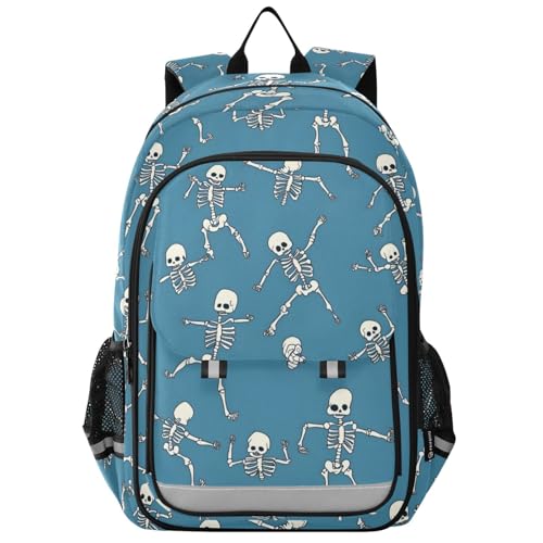 Sac à dos squelette dansant avec compartiment ordinateur pour enfants