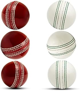 Hash Cricket Balls for Training, Coaching, Practice & Excellent Bounce Skills Soft Foam Rubber Cricket Ball with Durable Traditional Seams Stitched for All Age Players (White)