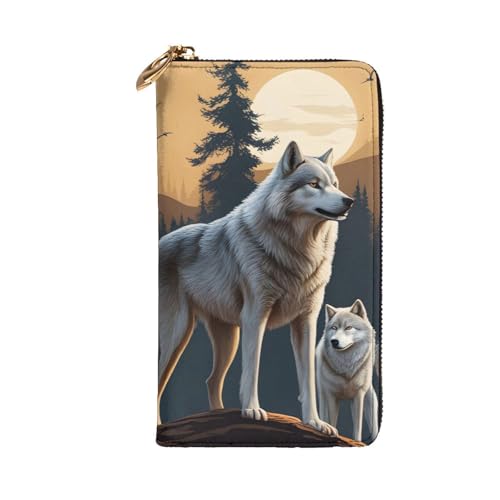 Leather Wallet - Stylish and Durable Wallet for Women with Multiple Compartments and Zipper Design Wolfs Picture2